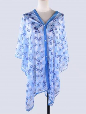 Reversible Pearl Chiffon Top with Floral Print